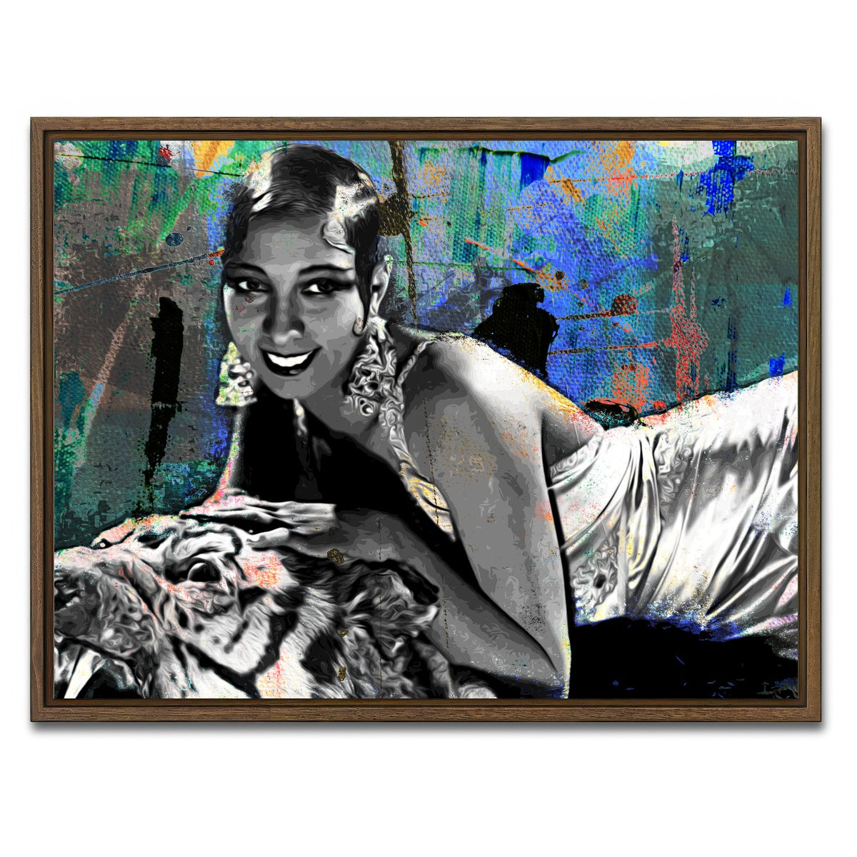 AUTO-MOCKUP WHITE | Josephine Baker | 1 Piece | Walnut Framed Canvas | group=4x3