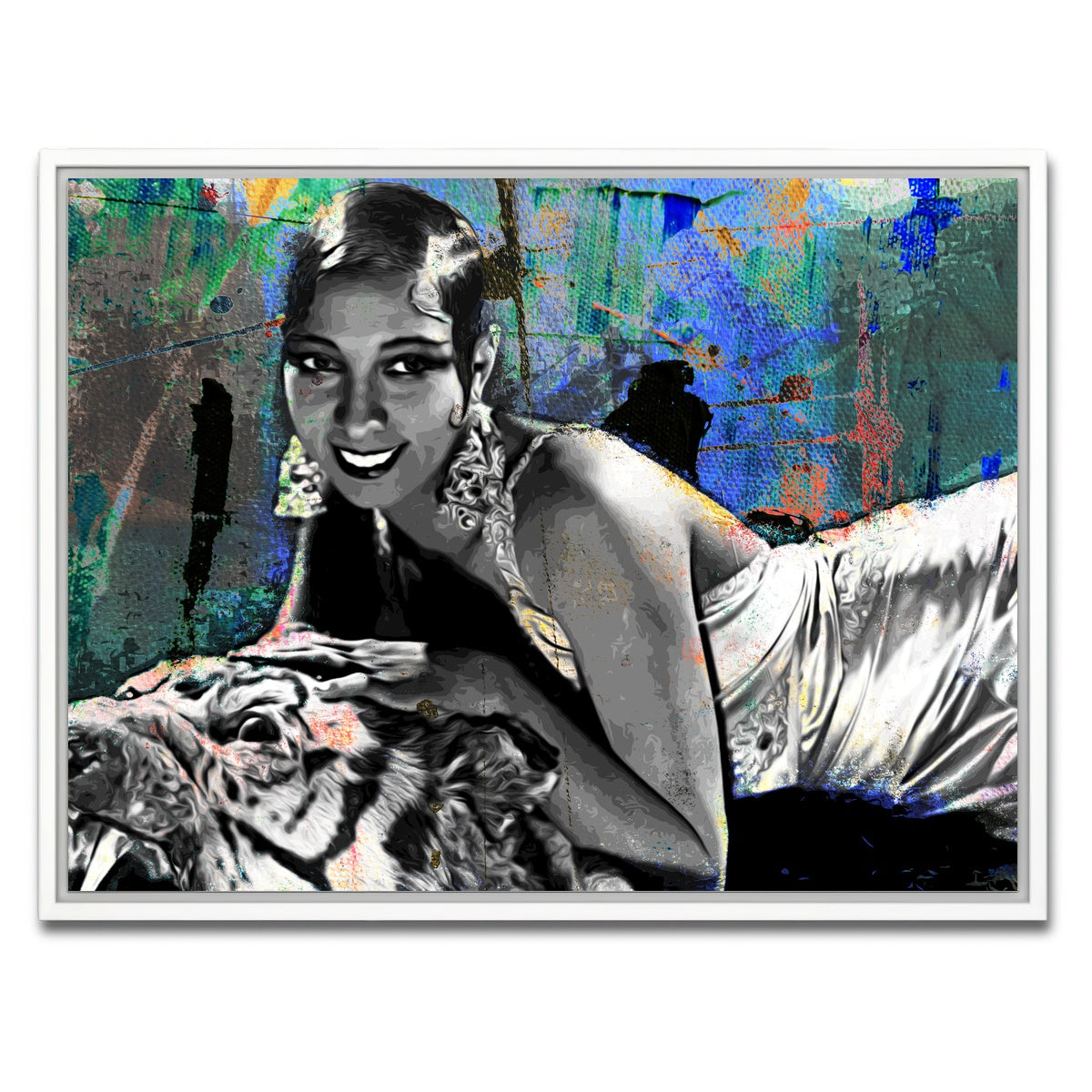 AUTO-MOCKUP WHITE | Josephine Baker | 1 Piece | White Framed Canvas | group=4x3