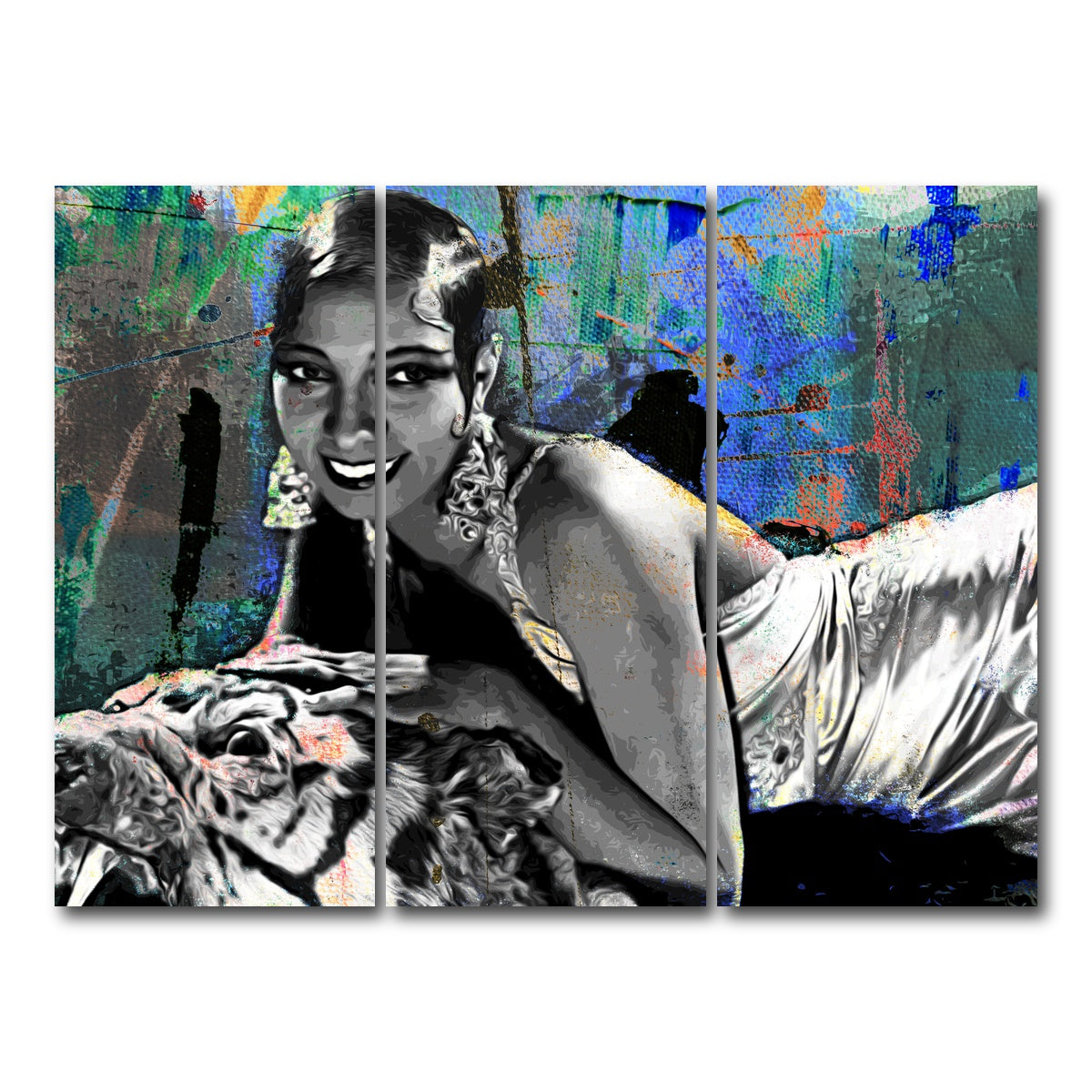 AUTO-MOCKUP WHITE | Josephine Baker | 3 Piece | Gallery Wrap Canvas | group=8x18