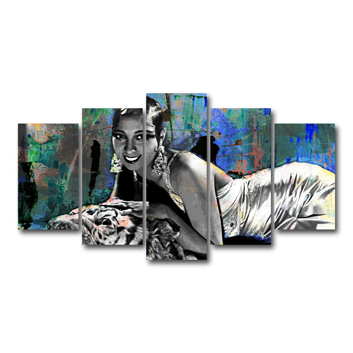 AUTO-MOCKUP WHITE | Josephine Baker | 5 Piece | Gallery Wrap Canvas | group=5_normal