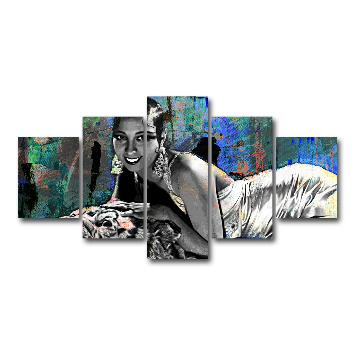 AUTO-MOCKUP WHITE | Josephine Baker | 5 Piece | Gallery Wrap Canvas | group=5_short