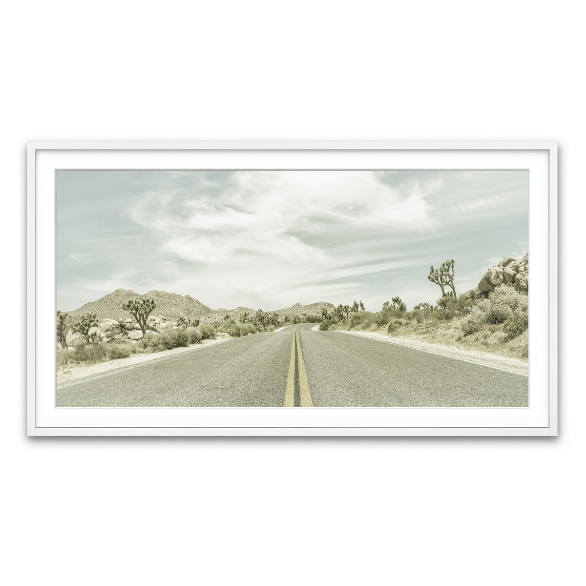 Framed Print 2x1 White