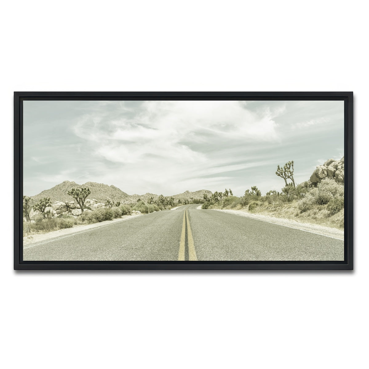 AUTO-MOCKUP WHITE | Joshua Trees Park Boulevard | 1 Piece | Black Framed Canvas | group=2x1