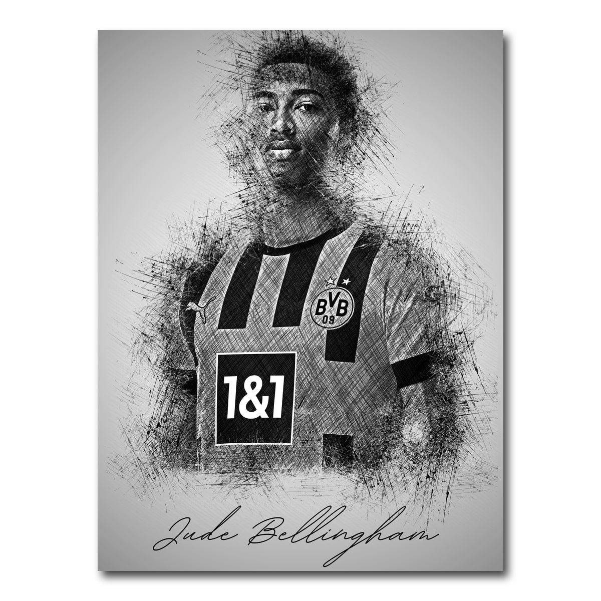 AUTO-MOCKUP WHITE | Jude Bellingham | 1 Piece | Gallery Wrap Canvas | group=3x4