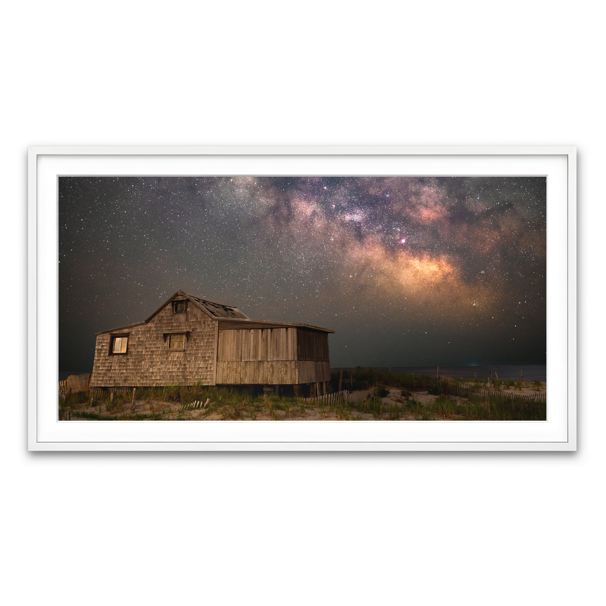 Framed Print 2x1 White