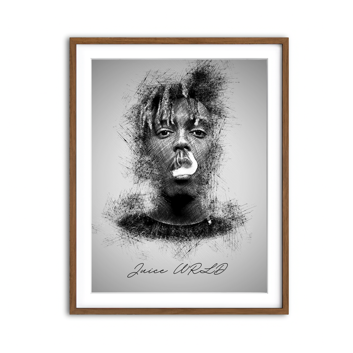 Framed Print 3x4 Walnut