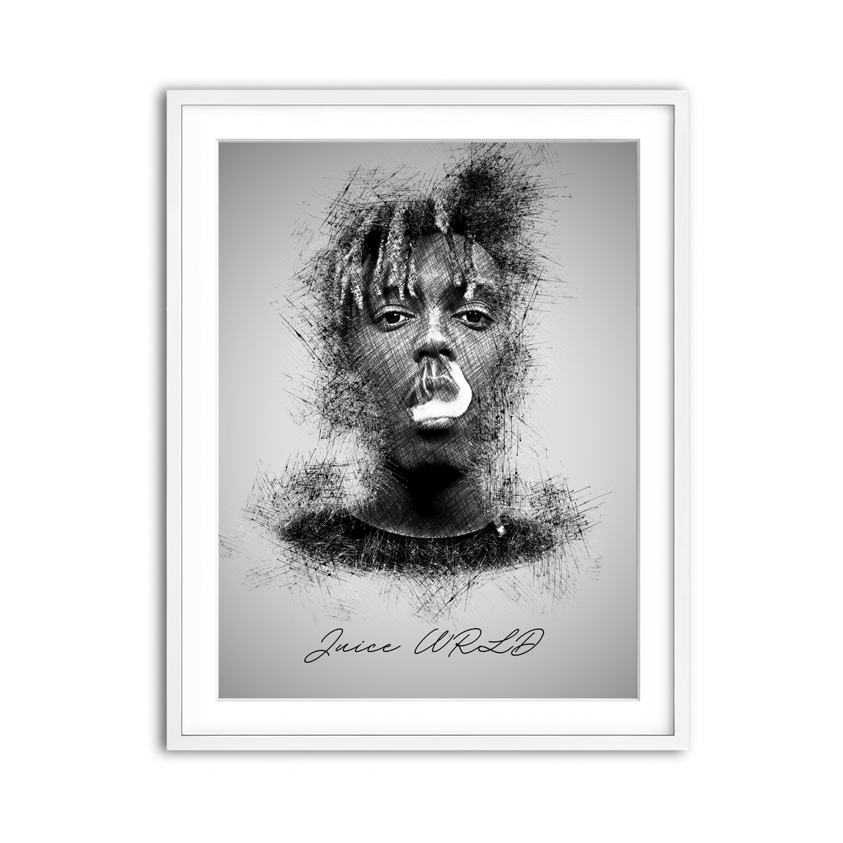 Framed Print 3x4 White