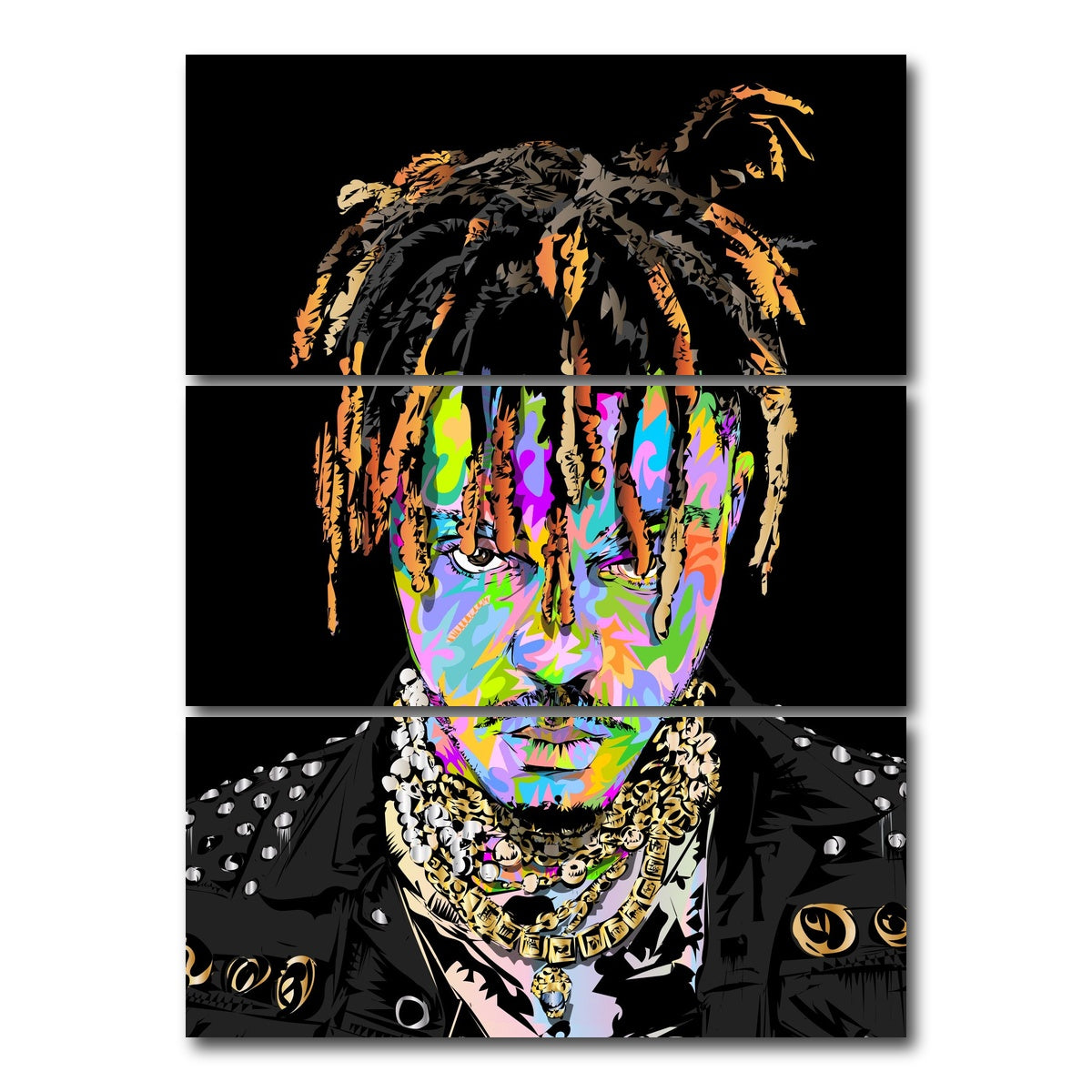 AUTO-MOCKUP WHITE | Juice World | 3 Piece | Gallery Wrap Canvas | group=8x18_stacked