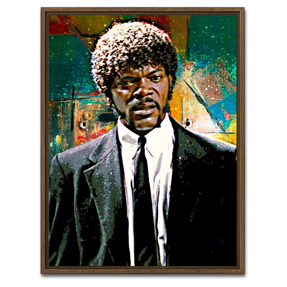 AUTO-MOCKUP WHITE | Jules Winnfield | 1 Piece | Walnut Framed Canvas | group=3x4