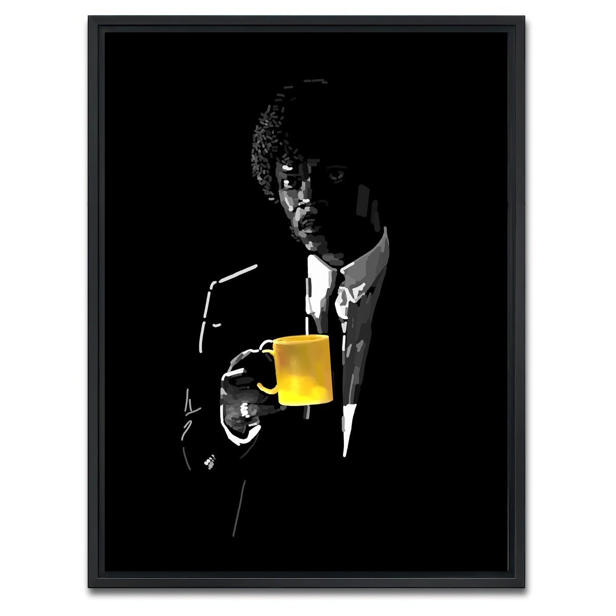 AUTO-MOCKUP WHITE | Jules and His Mug | 1 Piece | Black Framed Canvas | group=3x4