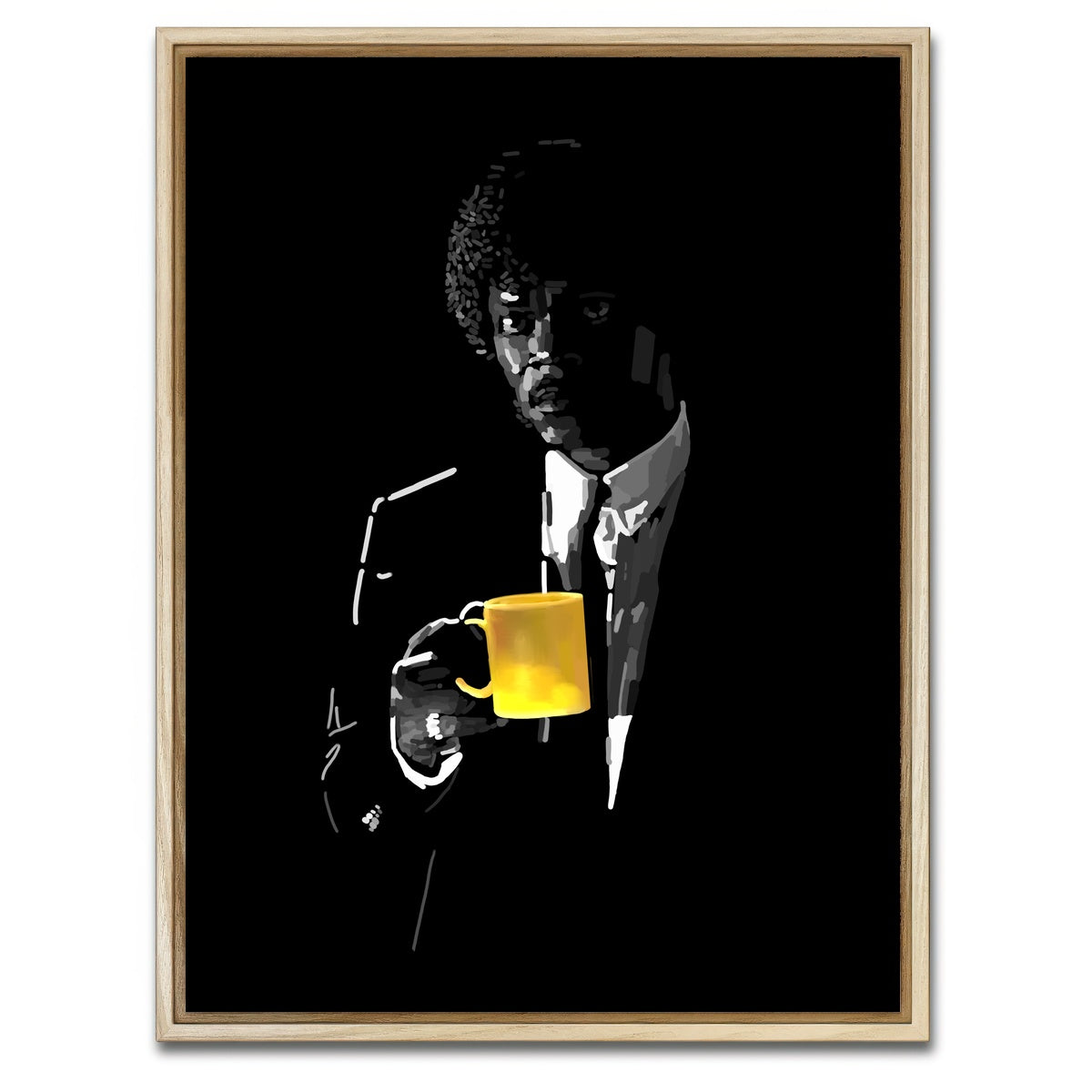 AUTO-MOCKUP WHITE | Jules and His Mug | 1 Piece | Natural Framed Canvas | group=3x4