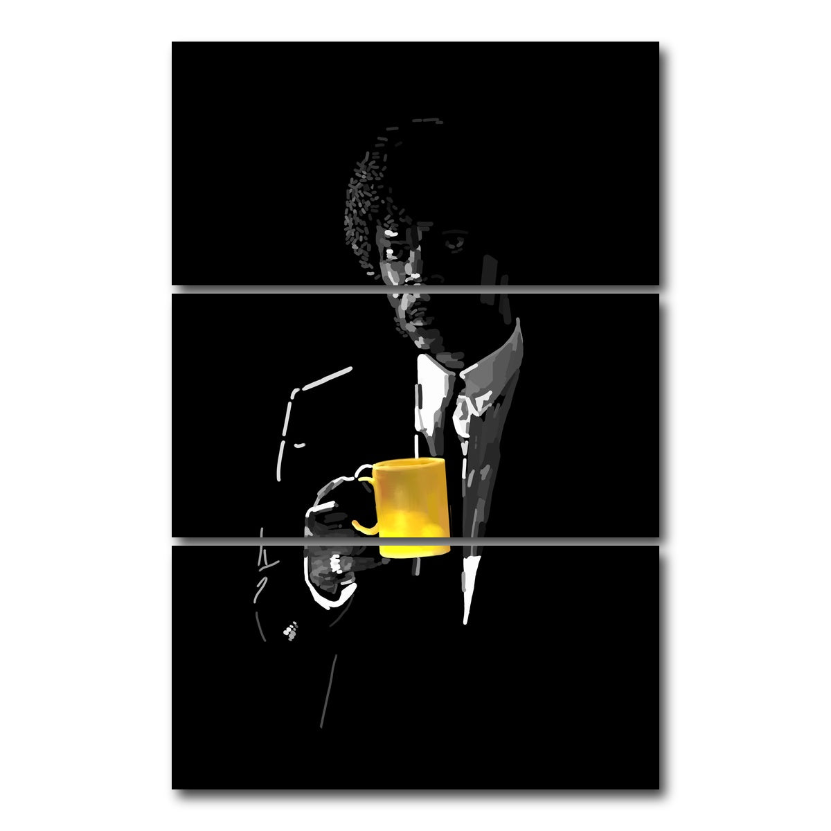 AUTO-MOCKUP WHITE | Jules and His Mug | 3 Piece | Gallery Wrap Canvas | group=12x24_stacked