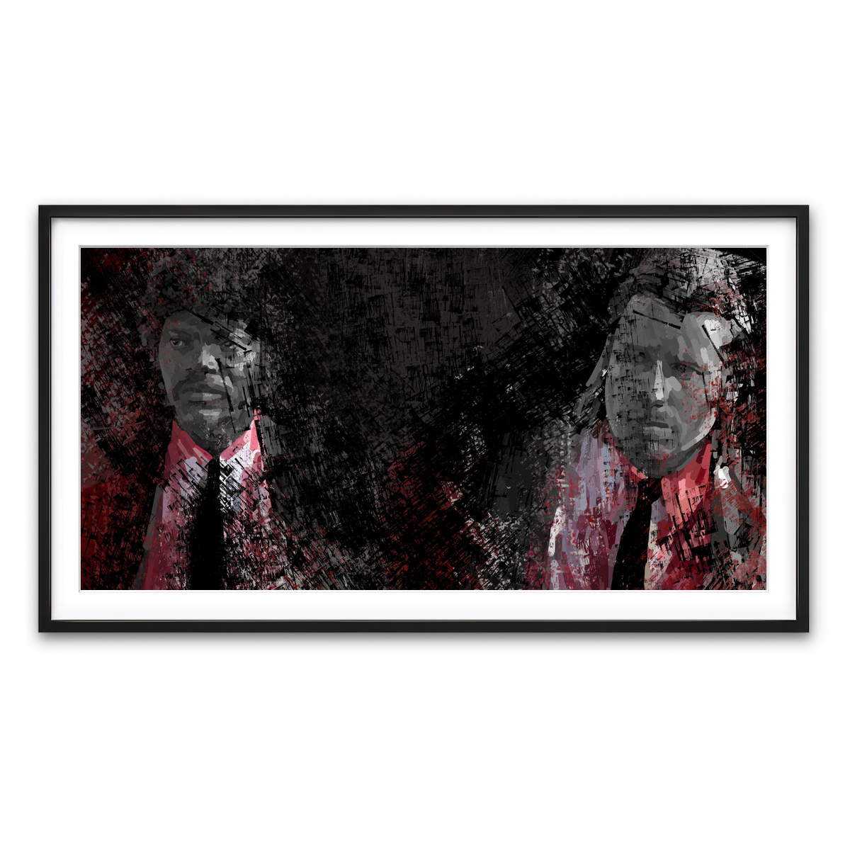 Framed Print 2x1 Black