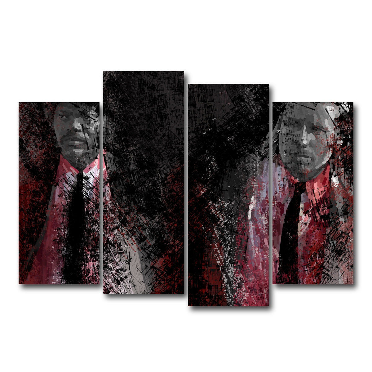 AUTO-MOCKUP WHITE | Jules and Vincent See Red | 4 Piece | Gallery Wrap Canvas | group=4_normal