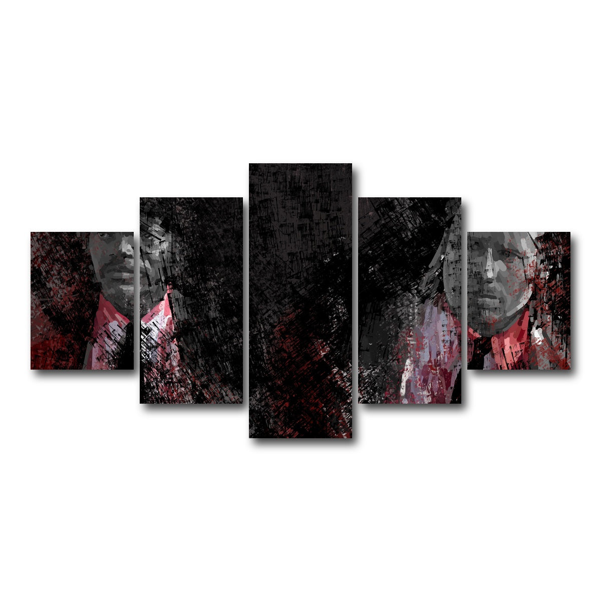 AUTO-MOCKUP WHITE | Jules and Vincent See Red | 5 Piece | Gallery Wrap Canvas | group=5_short