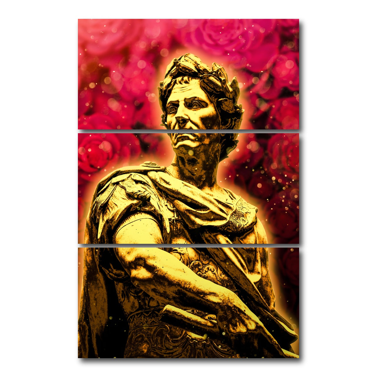 AUTO-MOCKUP WHITE | Julius Caesar | 3 Piece | Gallery Wrap Canvas | group=12x24_stacked