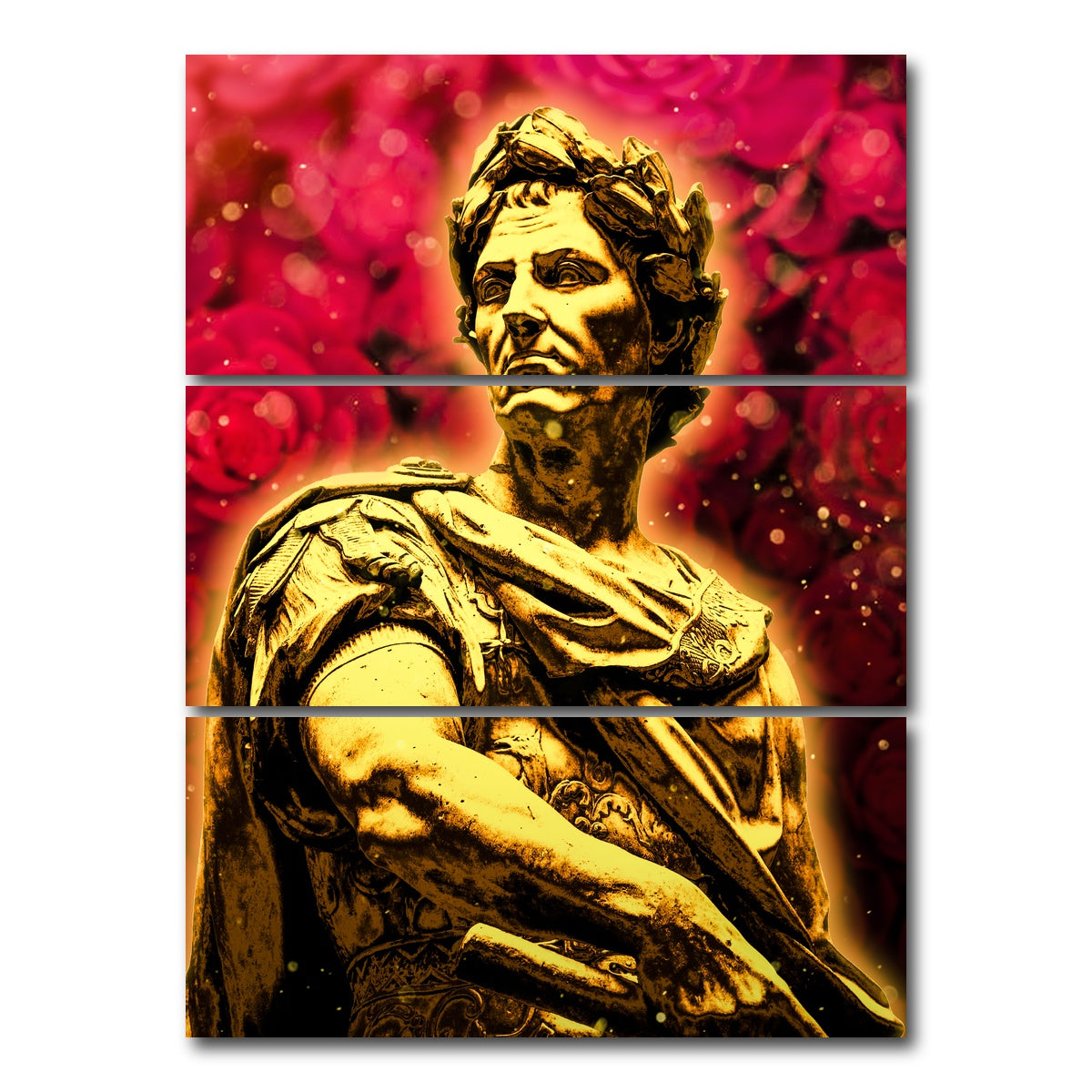 AUTO-MOCKUP WHITE | Julius Caesar | 3 Piece | Gallery Wrap Canvas | group=8x18_stacked