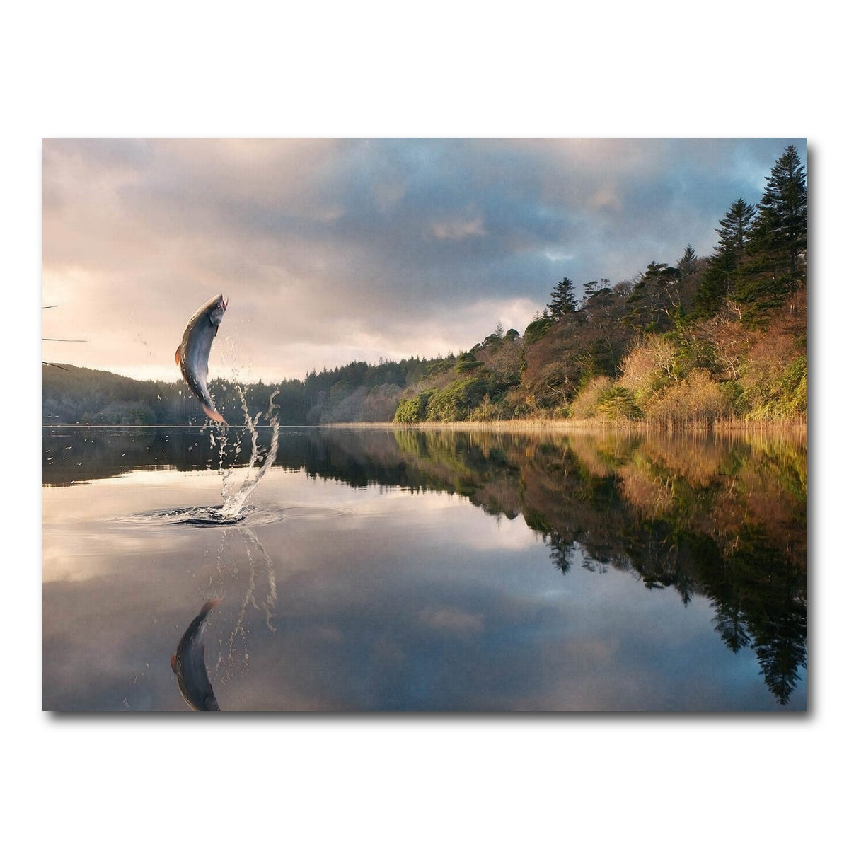 AUTO-MOCKUP WHITE | Jumping Fish | 1 Piece | Gallery Wrap Canvas | group=4x3