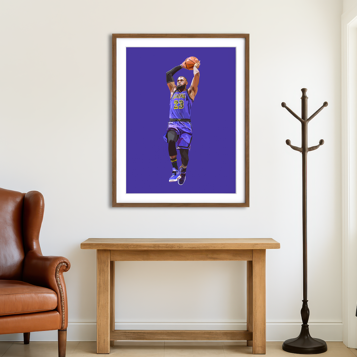 AUTO-MOCKUP ROOM | Jumping Lebron Wall Art