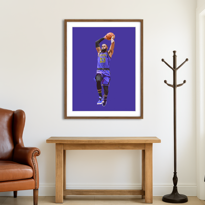 AUTO-MOCKUP ROOM | Jumping Lebron Wall Art