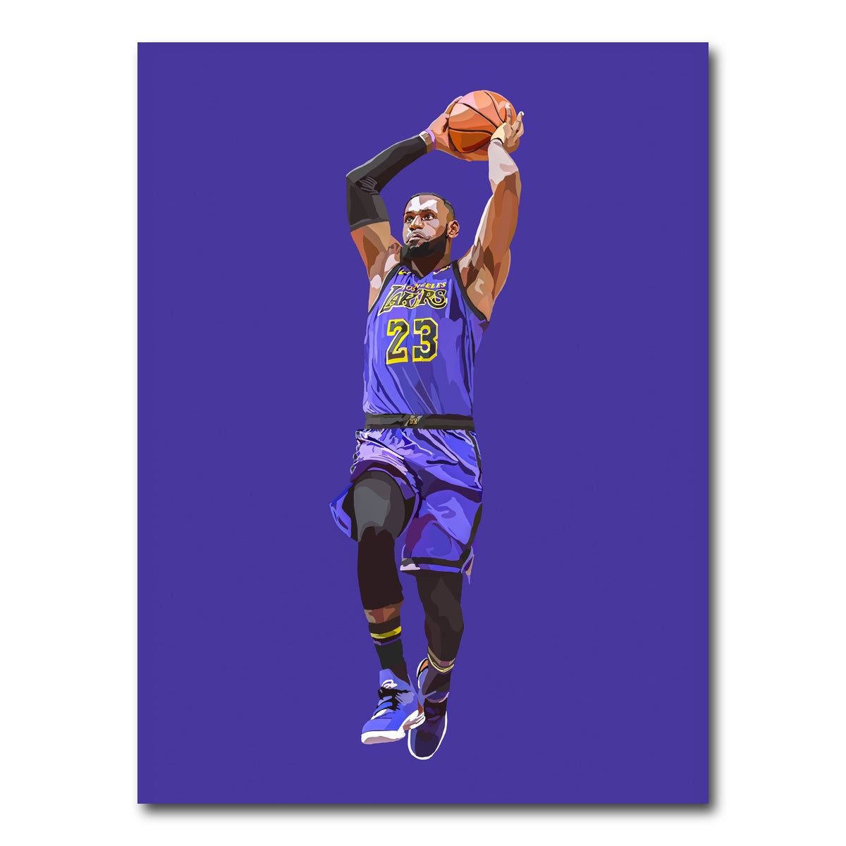 AUTO-MOCKUP WHITE | Jumping Lebron | 1 Piece | Gallery Wrap Canvas | group=3x4
