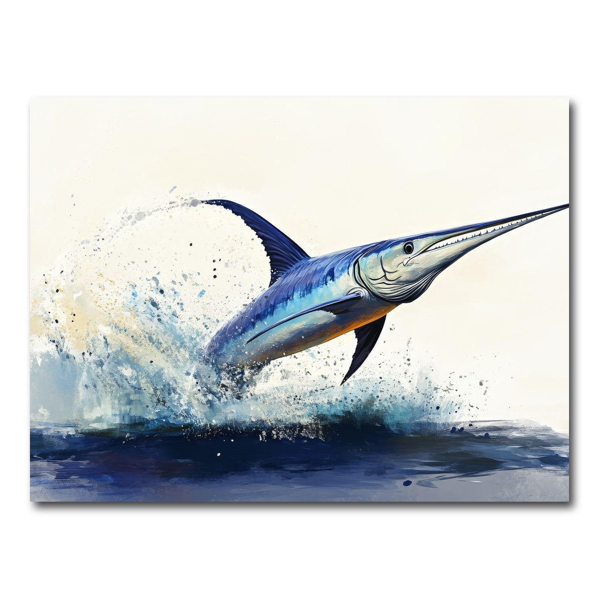 AUTO-MOCKUP WHITE | Jumping swordfish | 1 Piece | Gallery Wrap Canvas | group=4x3