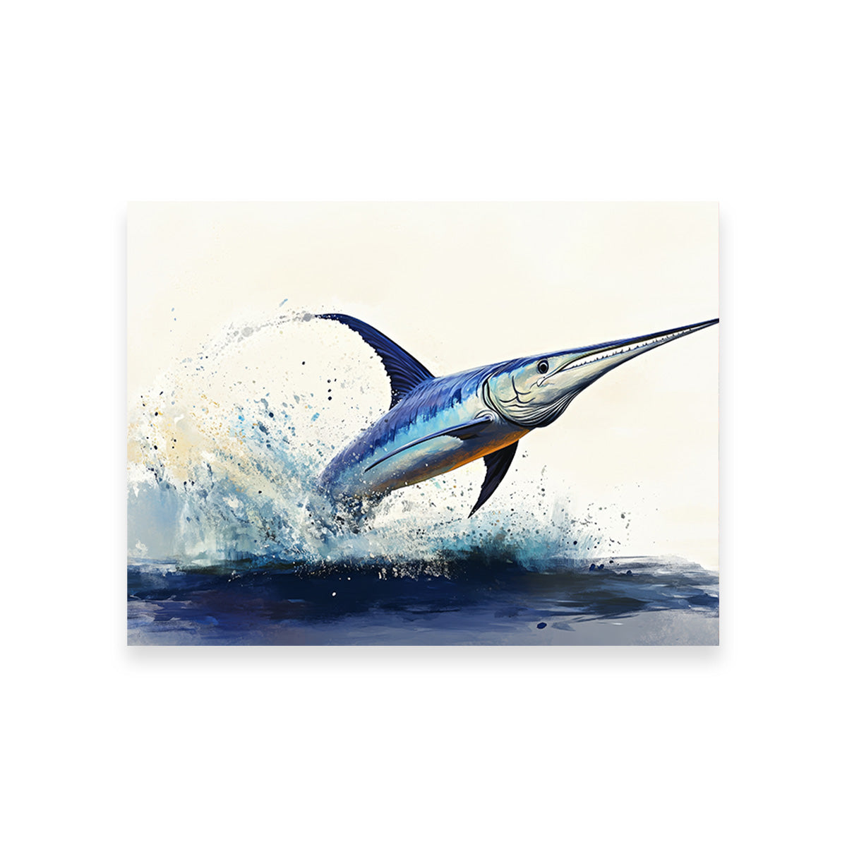 Jumping Swordfish Wall Art
