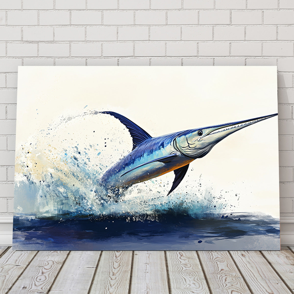Jumping Swordfish Wall Art