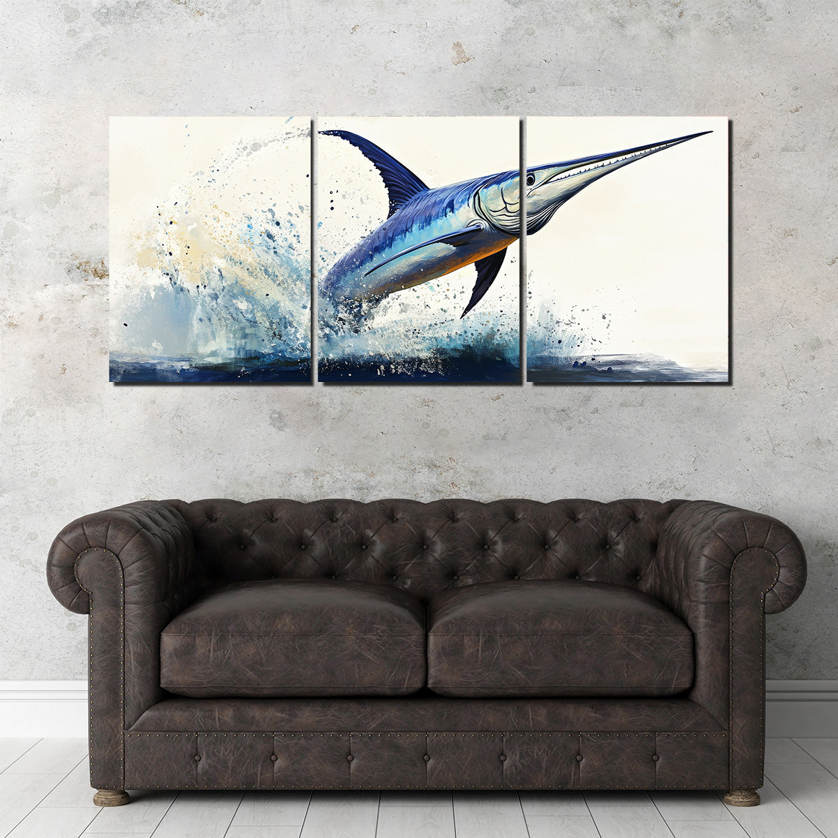 Jumping Swordfish Wall Art