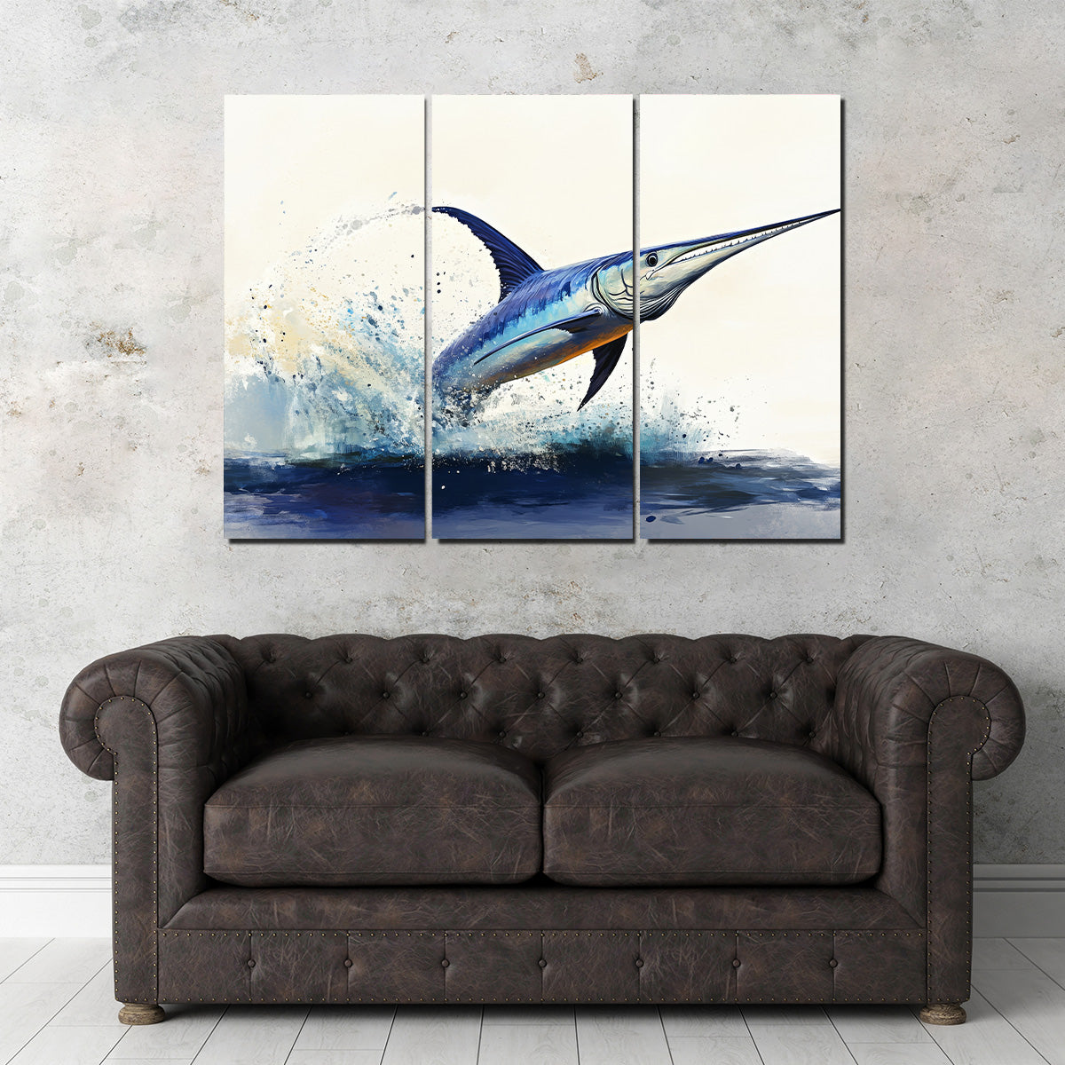 Jumping Swordfish Wall Art