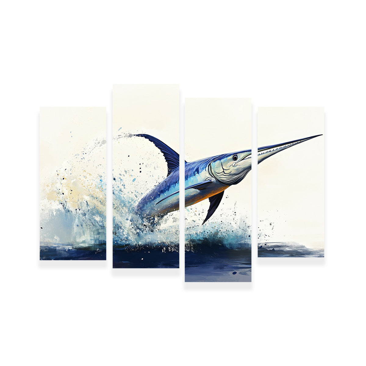 Jumping Swordfish Wall Art