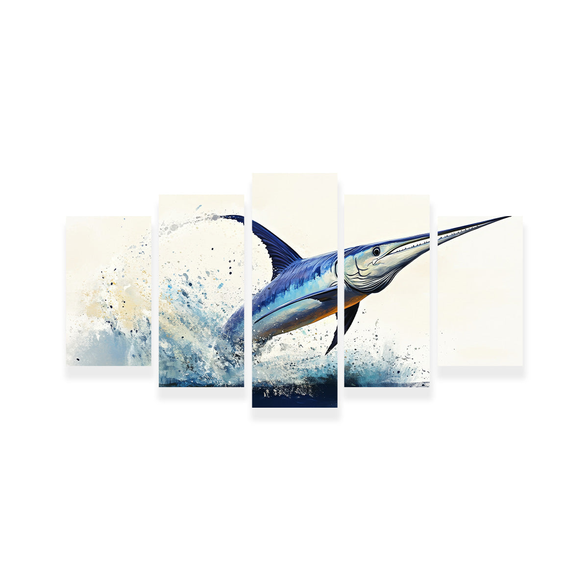 Jumping Swordfish Wall Art