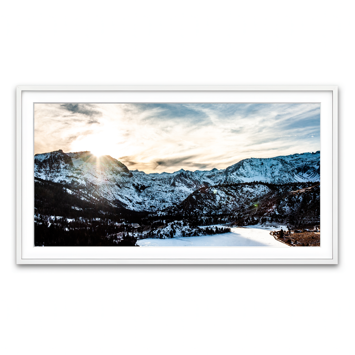 Framed Print 2x1 White