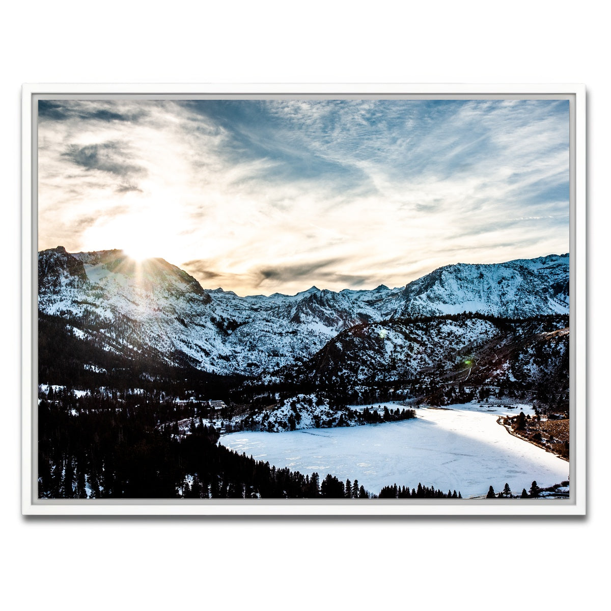 AUTO-MOCKUP WHITE | June Lake Sunset | 1 Piece | White Framed Canvas | group=4x3