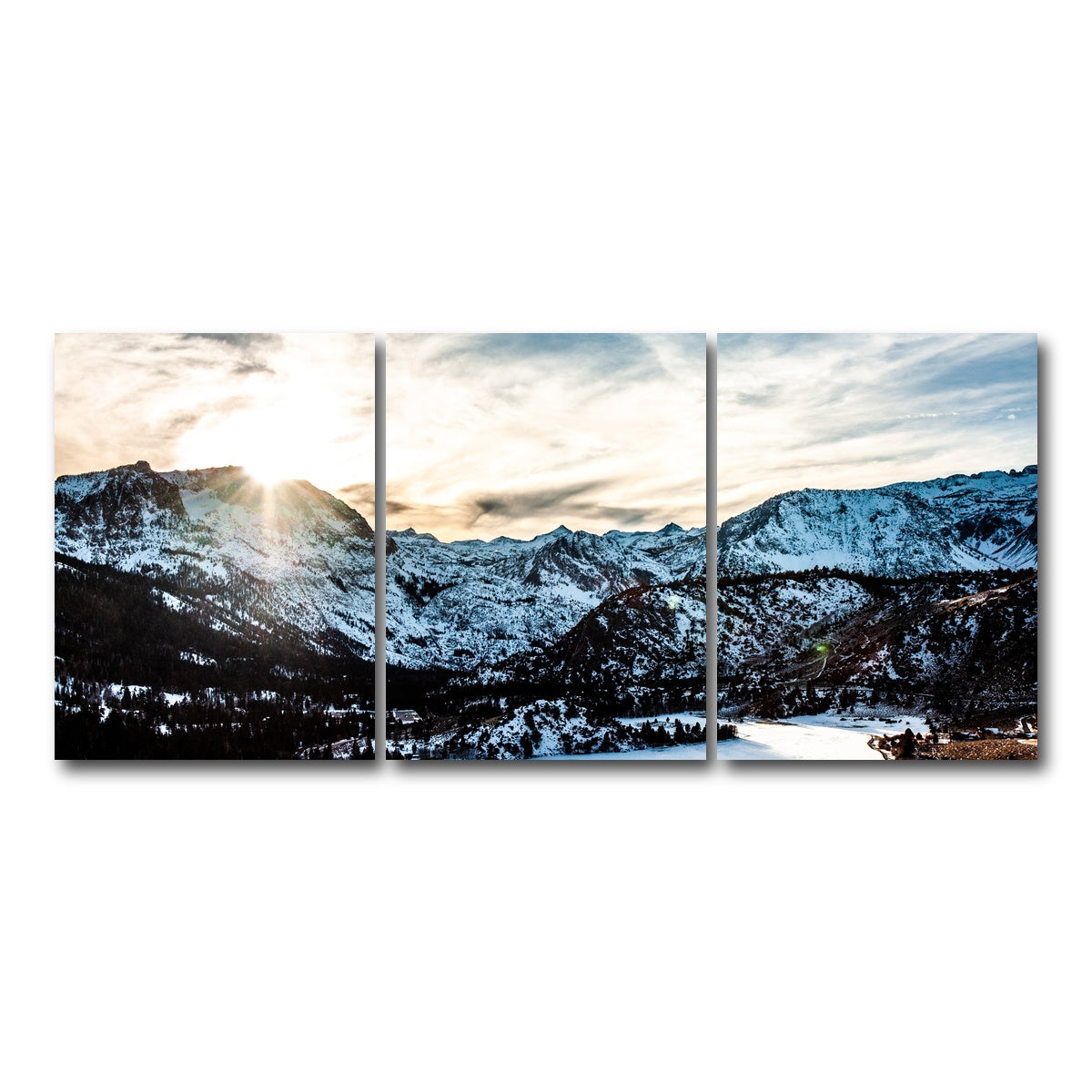 AUTO-MOCKUP WHITE | June Lake Sunset | 3 Piece | Gallery Wrap Canvas | group=18x24