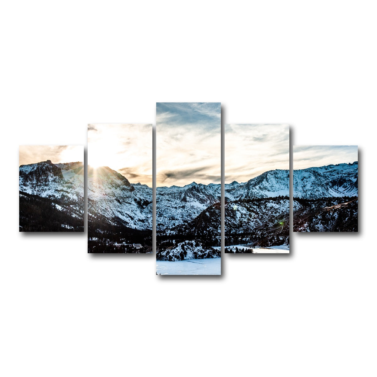 AUTO-MOCKUP WHITE | June Lake Sunset | 5 Piece | Gallery Wrap Canvas | group=5_short