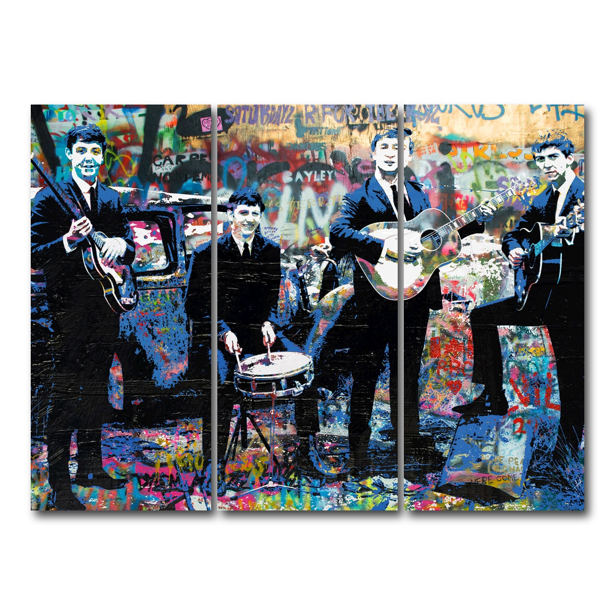 AUTO-MOCKUP WHITE | Junk Yard Beatles | 3 Piece | Gallery Wrap Canvas | group=8x18
