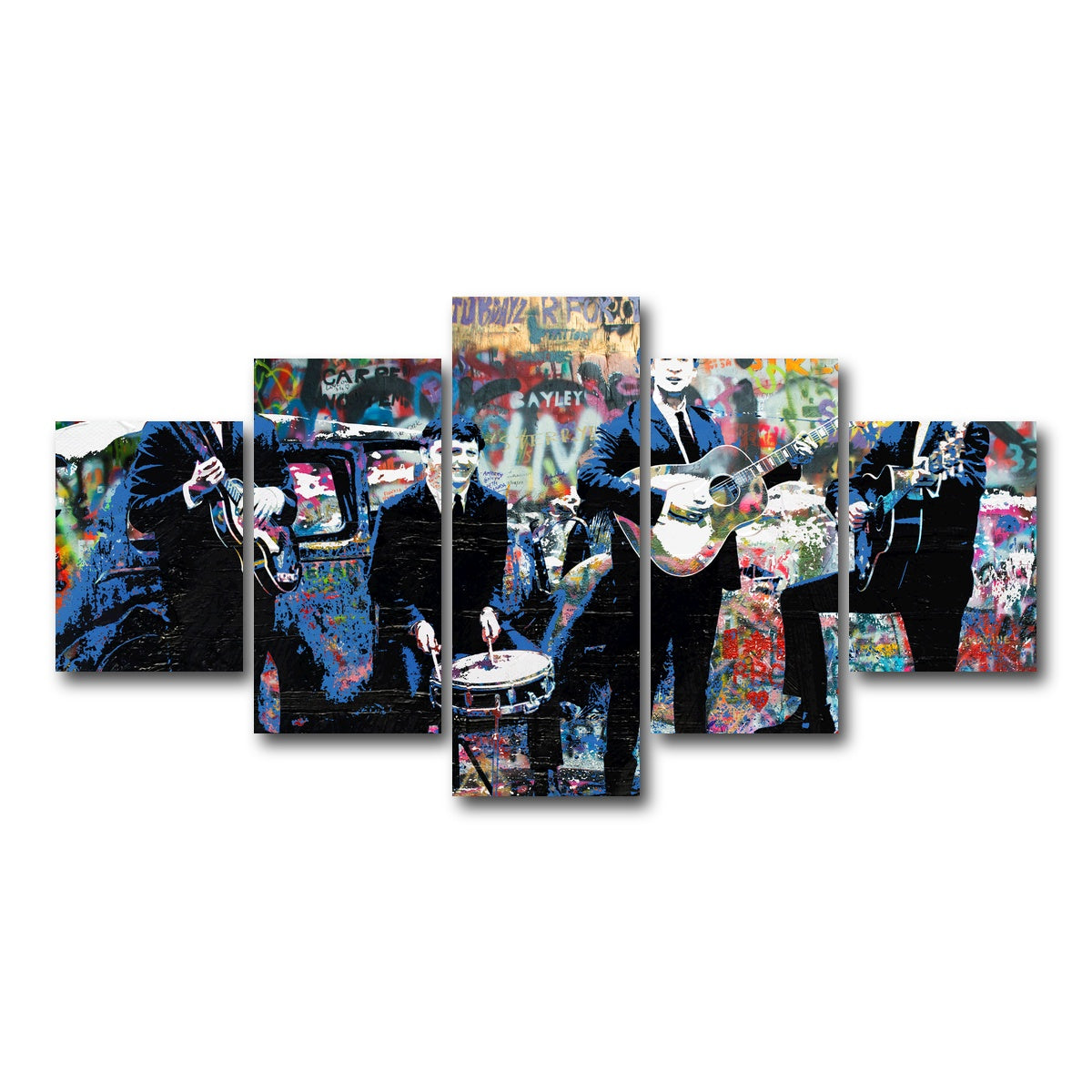 AUTO-MOCKUP WHITE | Junk Yard Beatles | 5 Piece | Gallery Wrap Canvas | group=5_short