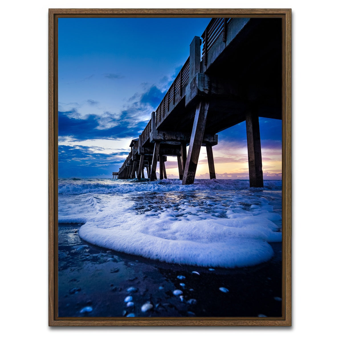 AUTO-MOCKUP WHITE | Juno Beach Pier | 1 Piece | Walnut Framed Canvas | group=3x4
