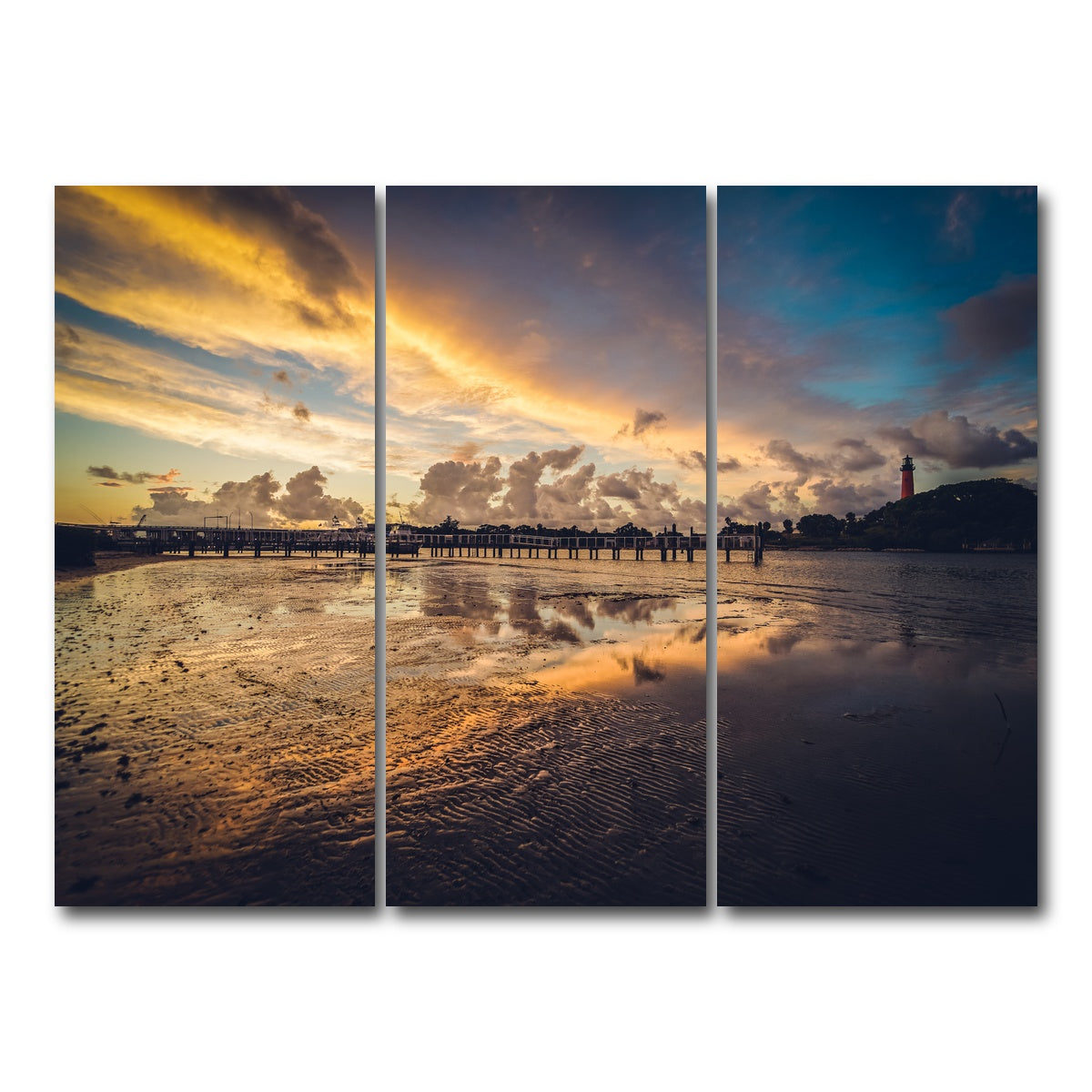AUTO-MOCKUP WHITE | Jupiter Florida | 3 Piece | Gallery Wrap Canvas | group=8x18
