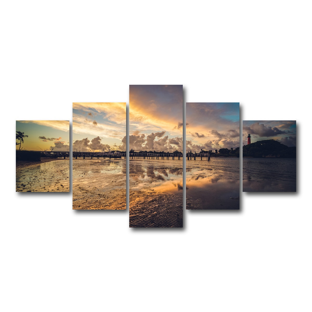 AUTO-MOCKUP WHITE | Jupiter Florida | 5 Piece | Gallery Wrap Canvas | group=5_short