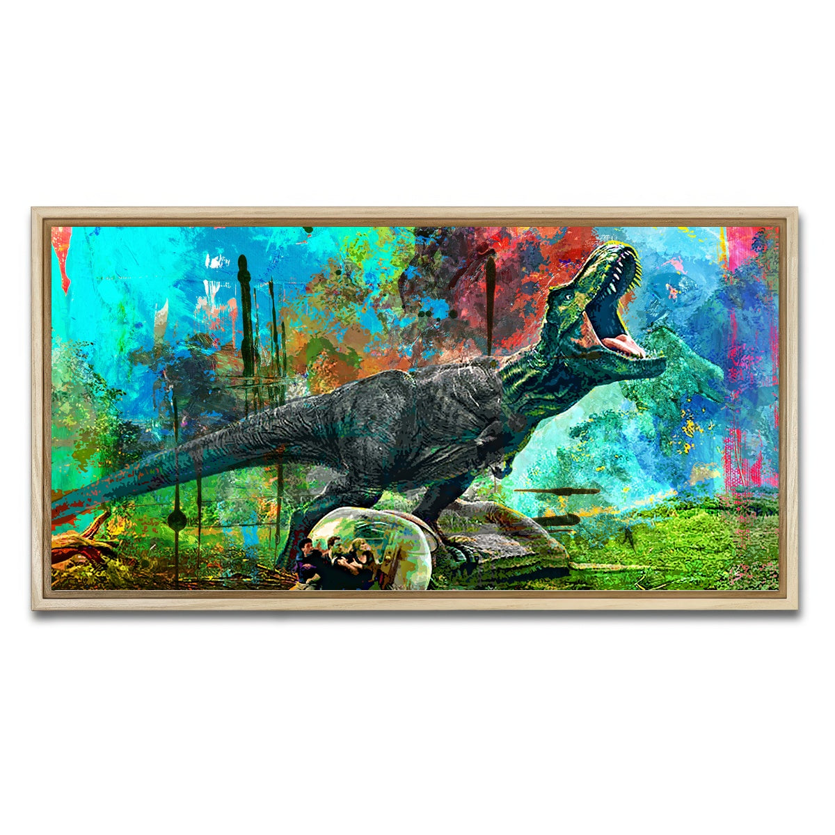 AUTO-MOCKUP WHITE | Jurassic World | 1 Piece | Natural Framed Canvas | group=2x1