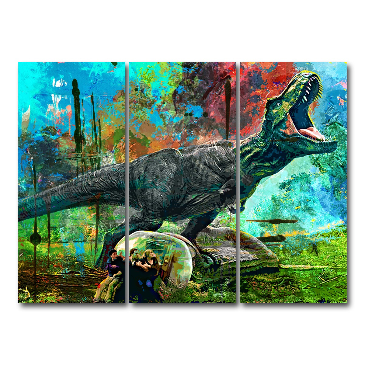 AUTO-MOCKUP WHITE | Jurassic World | 3 Piece | Gallery Wrap Canvas | group=8x18