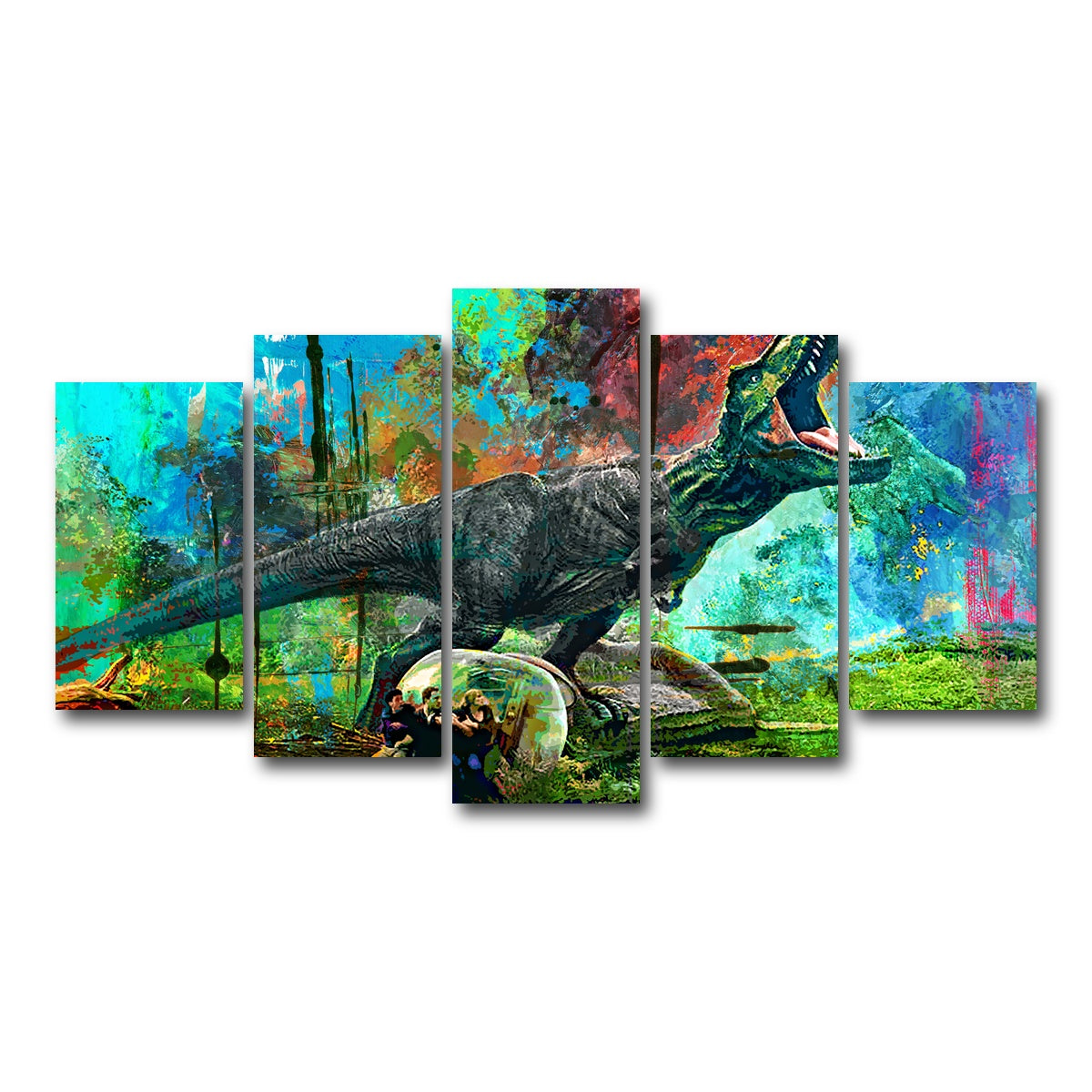 AUTO-MOCKUP WHITE | Jurassic World | 5 Piece | Gallery Wrap Canvas | group=5_normal