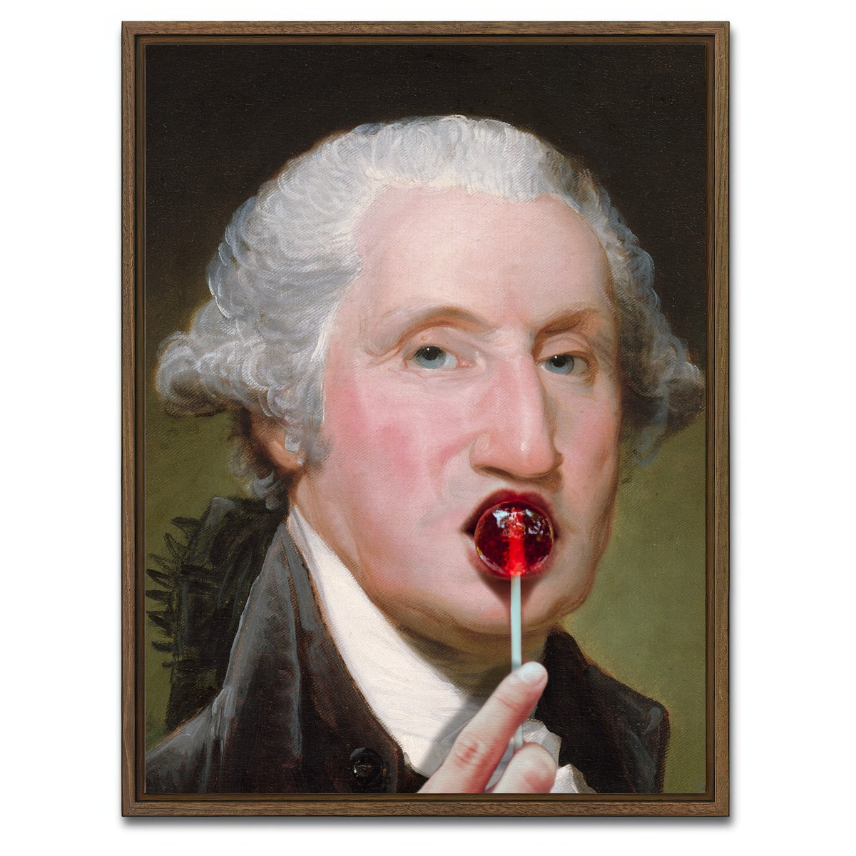 AUTO-MOCKUP WHITE | Just George with No Filter | 1 Piece | Walnut Framed Canvas | group=3x4