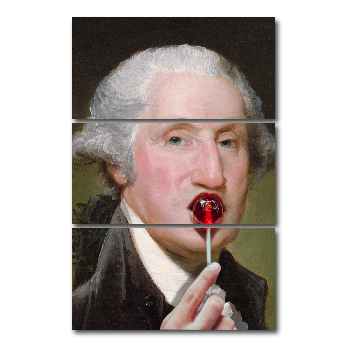 AUTO-MOCKUP WHITE | Just George with No Filter | 3 Piece | Gallery Wrap Canvas | group=12x24_stacked