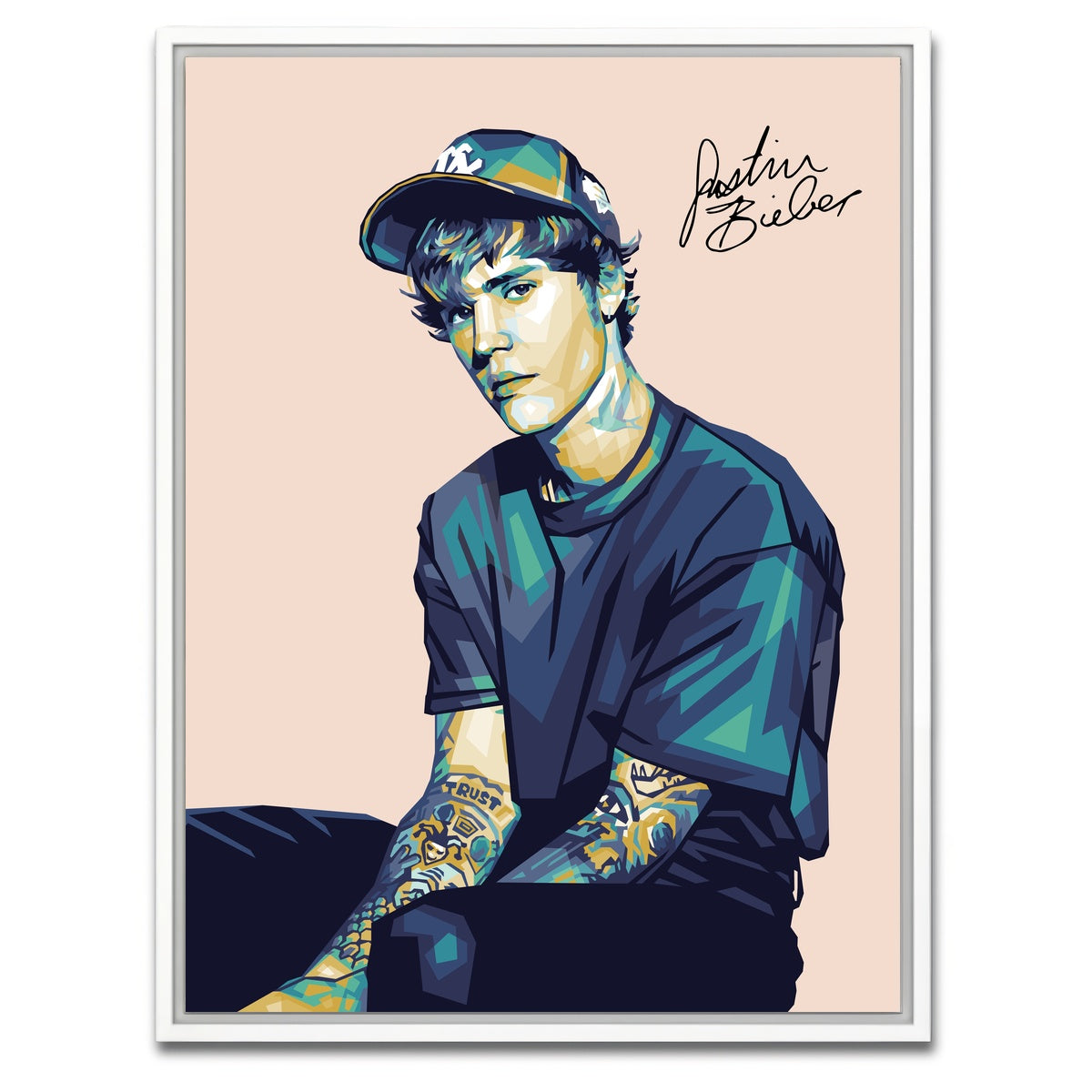 AUTO-MOCKUP WHITE | Just Justin | 1 Piece | White Framed Canvas | group=3x4