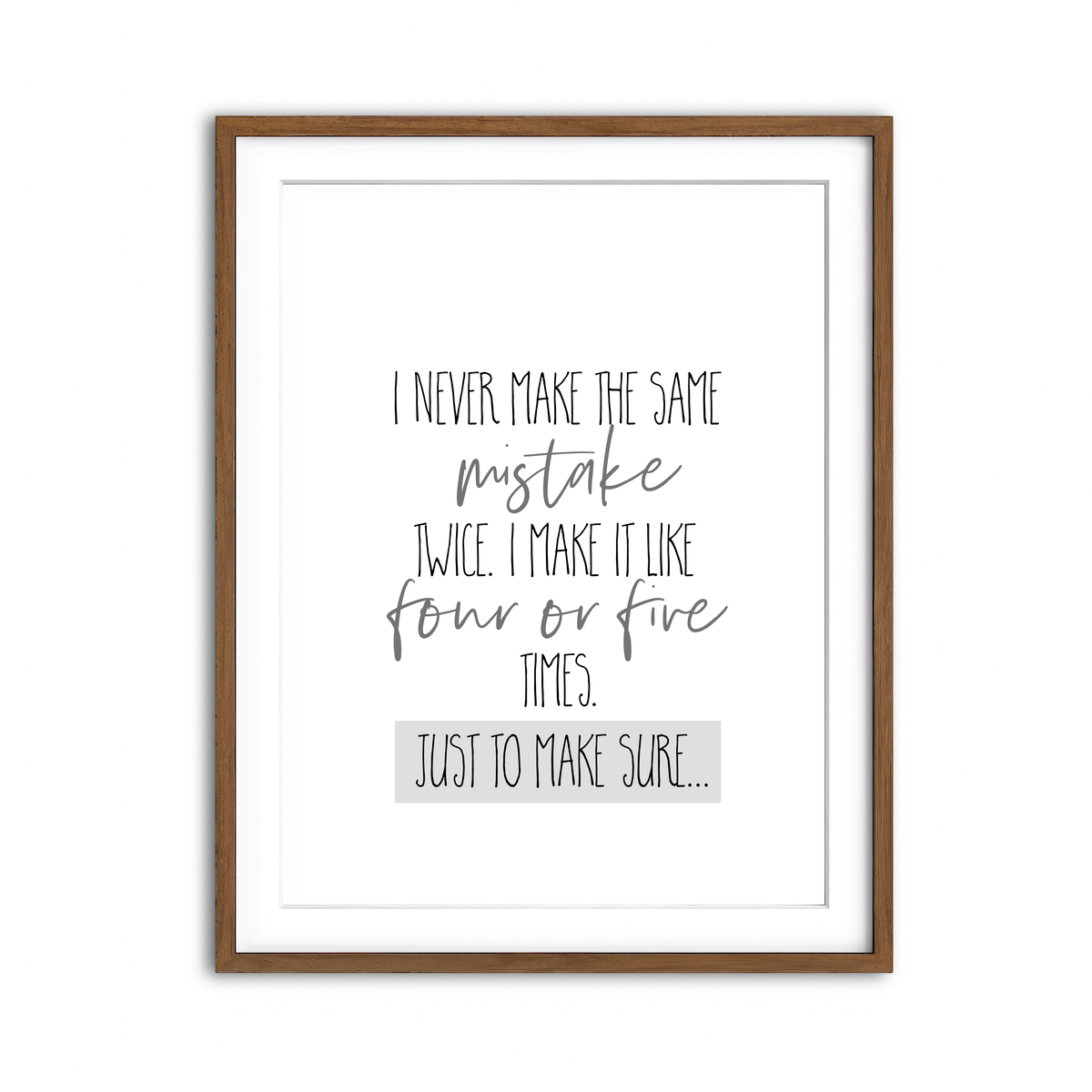 Framed Print 3x4 Walnut