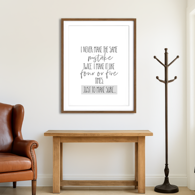 AUTO-MOCKUP ROOM | Just to Make Sure Wall Art