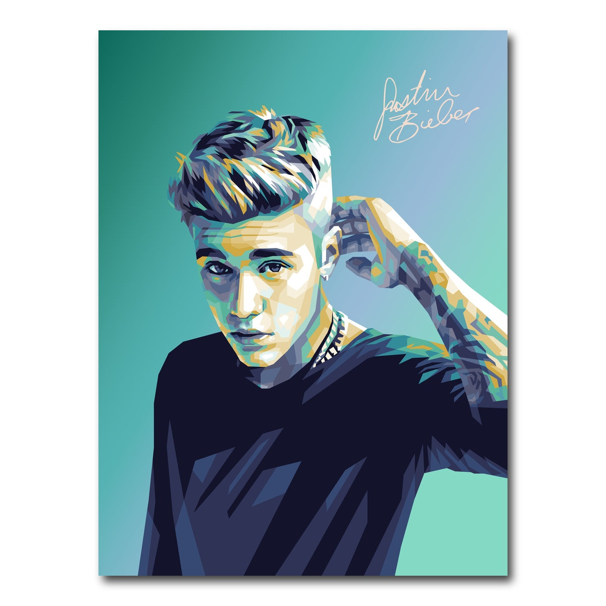 AUTO-MOCKUP WHITE | Justin Bieber | 1 Piece | Gallery Wrap Canvas | group=3x4